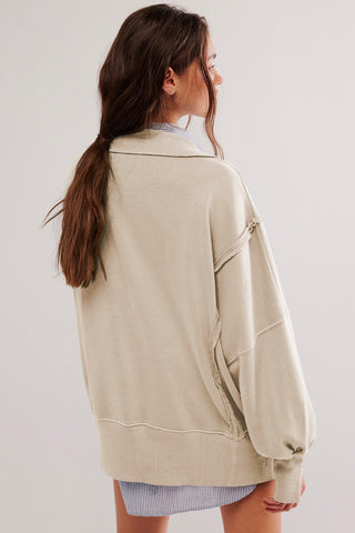 Collared Bishop Neckline Oversized Top