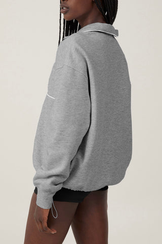 Zip Front Collared Sweatshirt