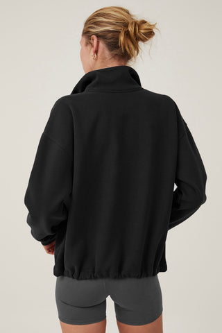 Zip Front Collared Sweatshirt