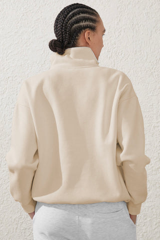 Zip Front Collared Sweatshirt