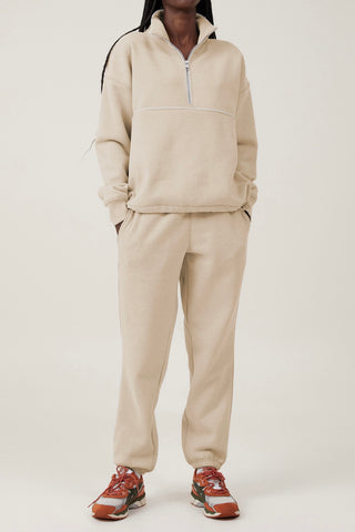 Zip Front Collared Sweatshirt