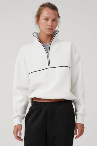 Zip Front Collared Sweatshirt