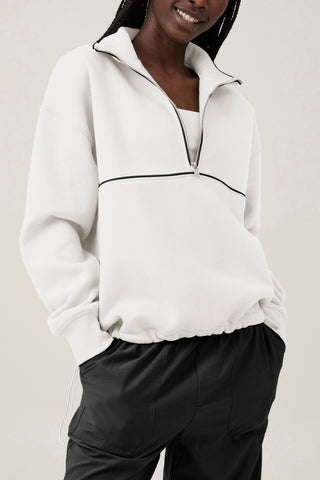 Zip Front Collared Sweatshirt