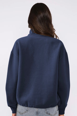 Zip Front Collared Sweatshirt