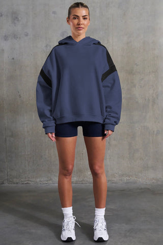 Contrast Oversized Pullover Hoodie