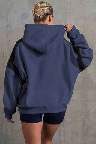 Contrast Oversized Pullover Hoodie