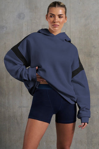 Contrast Oversized Pullover Hoodie