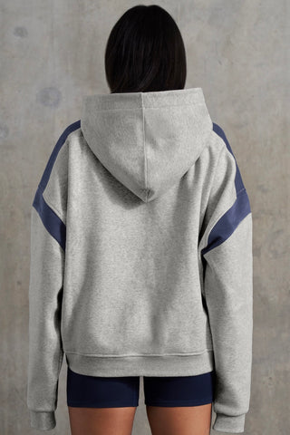 Contrast Oversized Pullover Hoodie