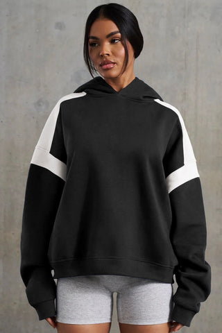 Contrast Oversized Pullover Hoodie