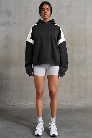 Contrast Oversized Pullover Hoodie