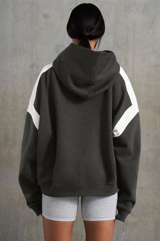 Contrast Oversized Pullover Hoodie