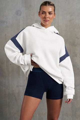 Contrast Oversized Pullover Hoodie