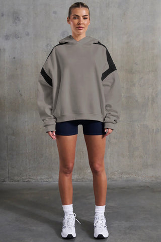 Contrast Oversized Pullover Hoodie