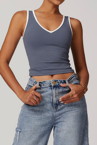 Contrast Trim Tank Top