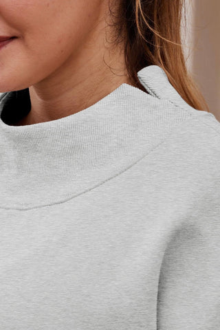 Mock Neck Loose Fit Sweater