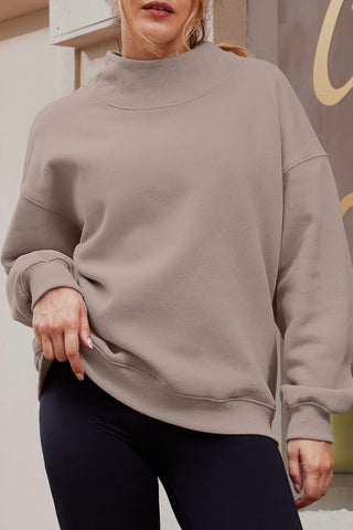 Mock Neck Loose Fit Sweater