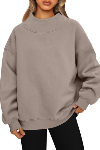 Mock Neck Loose Fit Sweater