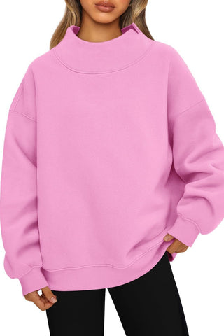 Mock Neck Loose Fit Sweater