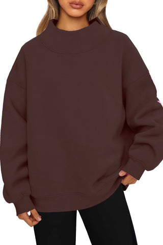 Mock Neck Loose Fit Sweater