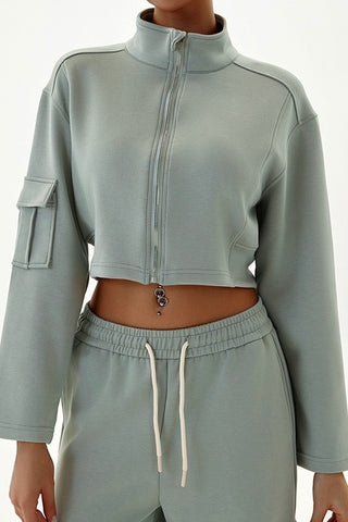 Full Zip Crop Jacket