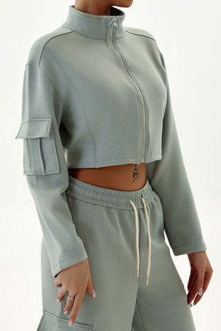 Full Zip Crop Jacket