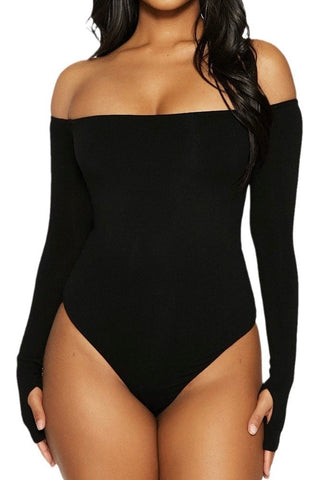 Off-The-Shoulder Long Sleeve Bodysuit