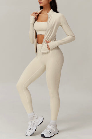 Collared Jacket & Legging Two Piece Set