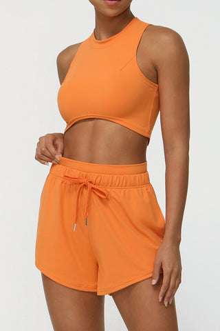 Crew Neck Tank & Short Two Piece Set