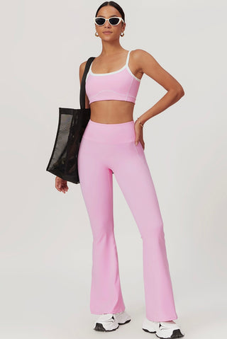 Contrast Sports Bra & Flare Legging Two Piece Set