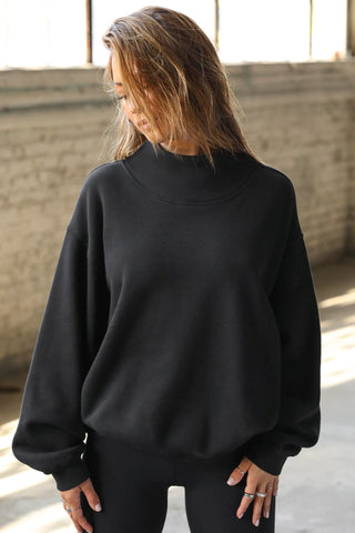 Mock Neck Loose Fit Sweater