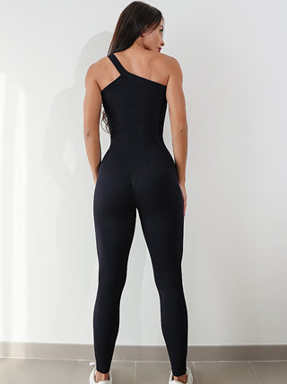 Single Strap Seamless Ribbed Jumpsuit