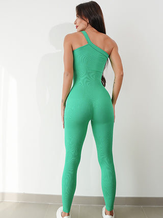 Single Strap Seamless Ribbed Jumpsuit