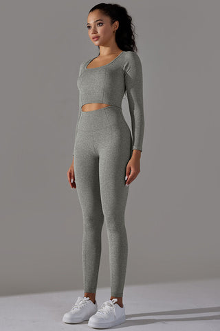 Seamless Knit Elastic Two Piece Set