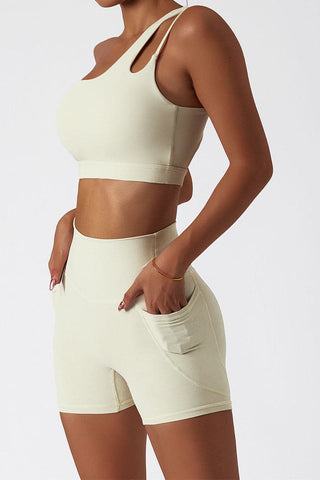 Asymmetric Strap Cutout Top