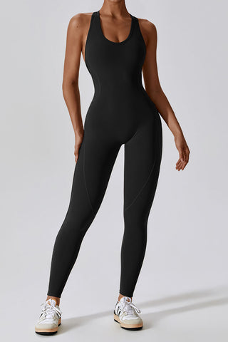 Back Cutout Elastic Bodysuit