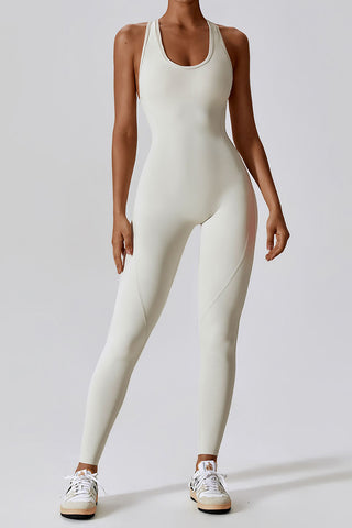 Back Cutout Elastic Bodysuit