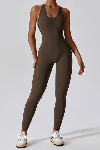 Back Cutout Elastic Bodysuit