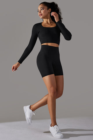 Seamless Long Sleeve Elastic Two Piece Set