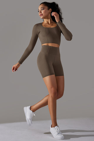 Seamless Long Sleeve Elastic Two Piece Set