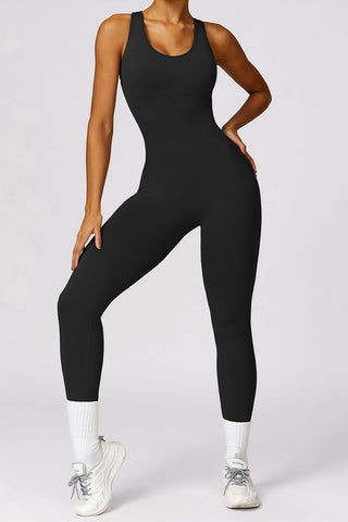 Seamless Back Cutout Jumpsuit